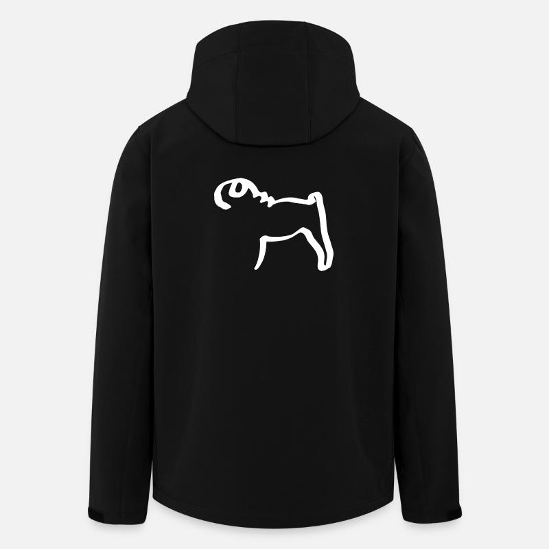 Line Pug - Men’s Recycled Softshell Jacket by Stanley/Stella - black