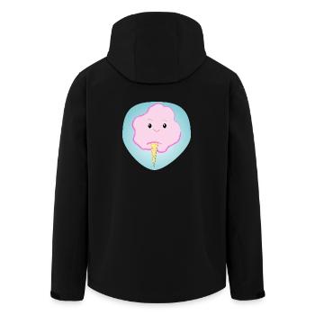 Joyeuse barbe à papa - Cadeau - Idée cadeau - Veste softshell homme en polyester recyclé Stanley/Stella - noir - Dos - AI Model Male 185 light (185cm)