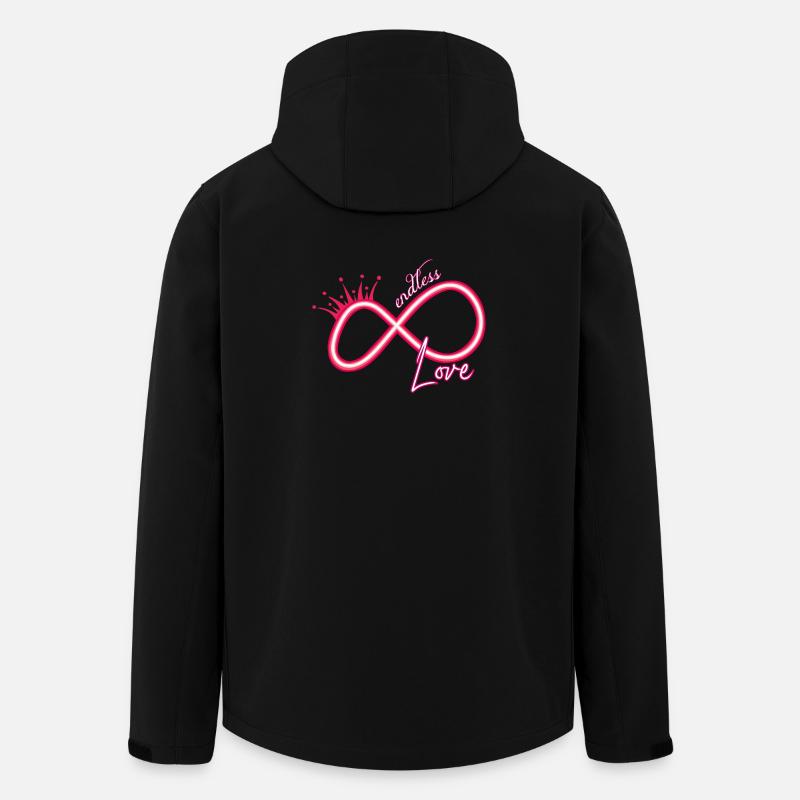 Unendlichkeitszeichen neon endless love - Recycelte Männer Softshell-Jacke von Stanley/Stella - Schwarz