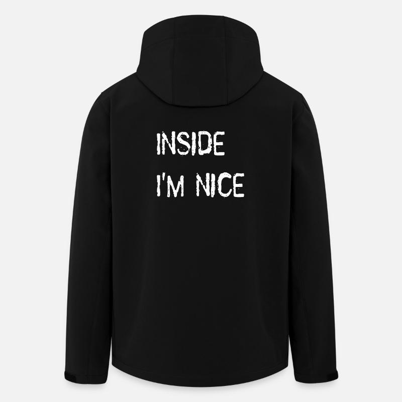 Inside i'm nice - Men’s Recycled Softshell Jacket by Stanley/Stella - black