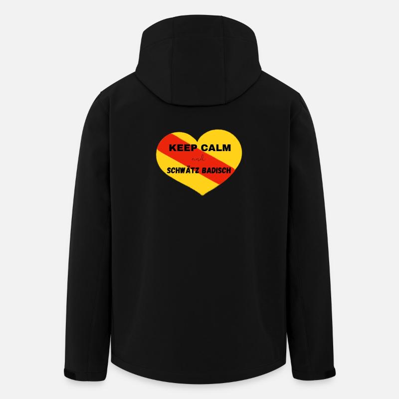 Keep calm and schwätz Badisch - Recycelte Männer Softshell-Jacke von Stanley/Stella - Schwarz