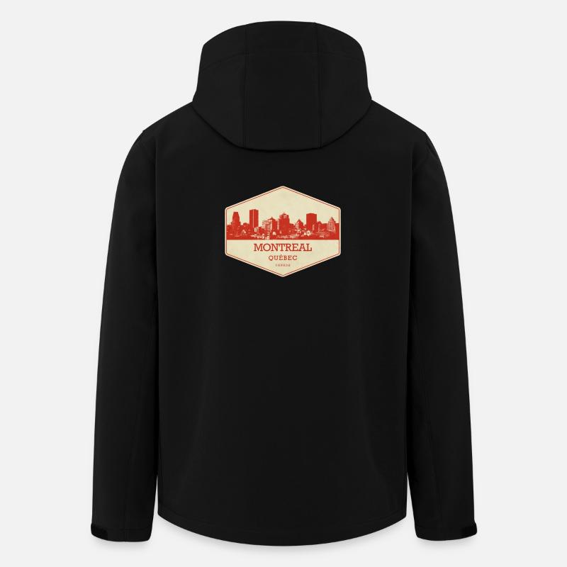 Montreal Skyline Retro Siegel - Recycelte Männer Softshell-Jacke von Stanley/Stella - Schwarz