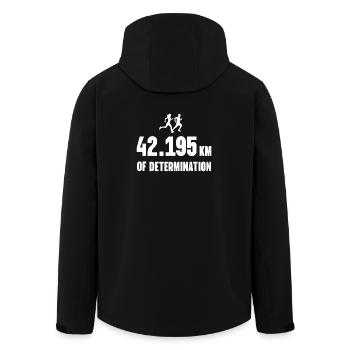 Marathon - 42 195 km de détermination - Veste softshell homme en polyester recyclé Stanley/Stella - noir - Dos - AI Model Male 185 light (185cm)