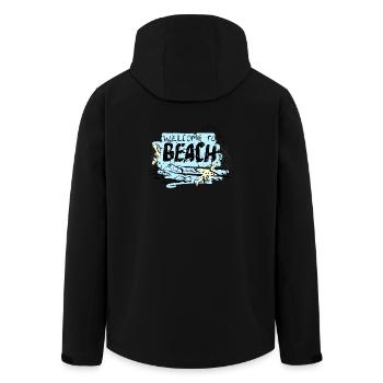 Welcome to Beach Scene - Men’s Recycled Softshell Jacket by Stanley/Stella - black - Back - AI Model Male 185 light (185cm)