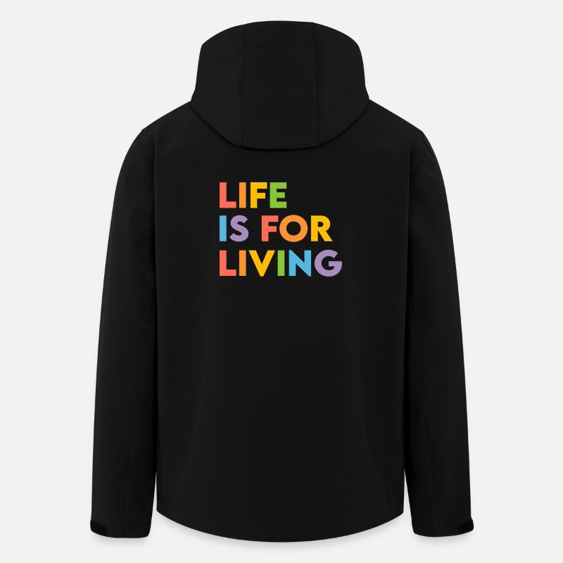 La vie, c’est pour vivre - Veste softshell homme en polyester recyclé Stanley/Stella - noir