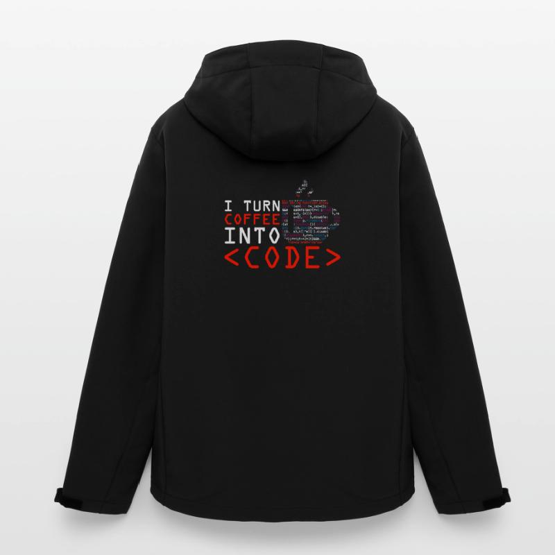 Programmers generate code from coffee Men’s Recycled Softshell Jacket by Stanley/Stella
