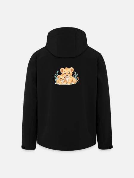 Câlins de lionceaux - Veste softshell homme en polyester recyclé Stanley/Stella - noir