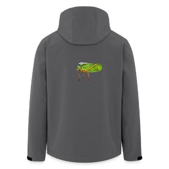 my Giant Hooded Katydid. nature pic, no graphics - Men’s Recycled Softshell Jacket by Stanley/Stella - anthracite - Back - AI Model Male 185 light (185cm)