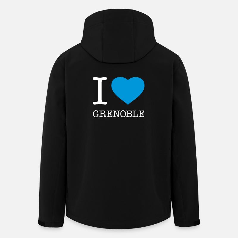 J’ADORE GRENOBLE - Veste softshell homme en polyester recyclé Stanley/Stella - noir