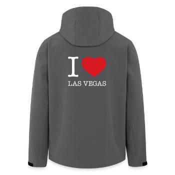 I LOVE LAS VEGAS - Recycelte Männer Softshell-Jacke von Stanley/Stella - Anthrazit - Hinten - AI Model Male 185 light (185cm)