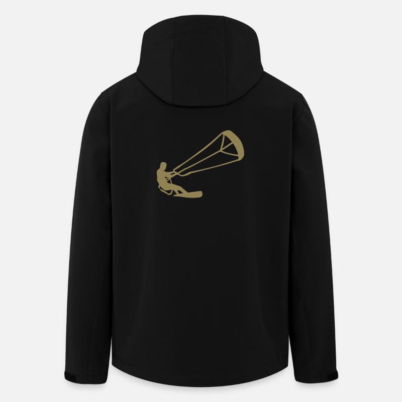 Kitesurfer Silhouette Kiteboarding Adrenalin Sport - Recycelte Männer Softshell-Jacke von Stanley/Stella - Schwarz