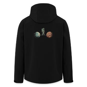 Acrobatie spatiale Art Design - Veste softshell homme en polyester recyclé Stanley/Stella - noir - Dos - AI Model Male 185 light (185cm)