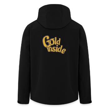 GOLD inside - Recycelte Männer Softshell-Jacke von Stanley/Stella - Schwarz - Hinten - AI Model Male 185 light (185cm)