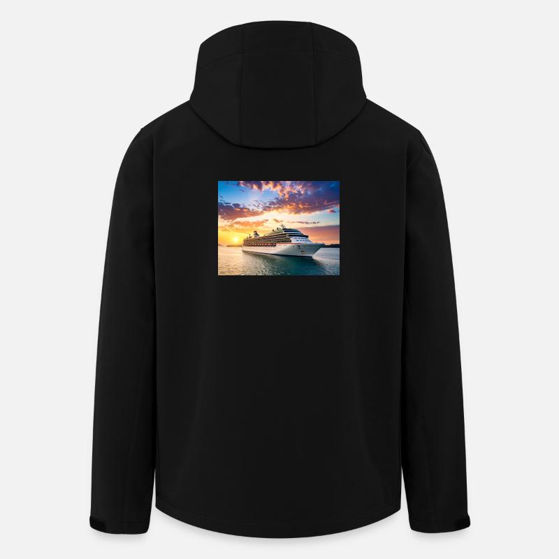 Cruise au Coucher de Soleil - Veste softshell homme en polyester recyclé Stanley/Stella - noir