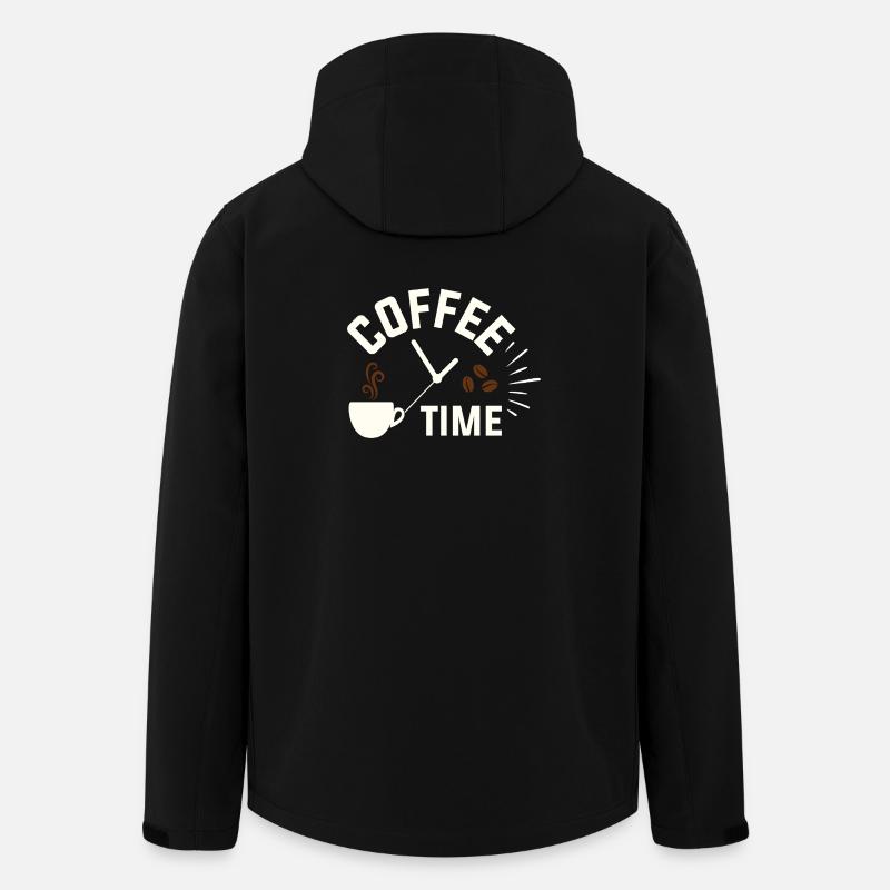 Coffee Time - Recycelte Männer Softshell-Jacke Discoverer von Stanley/Stella - Schwarz
