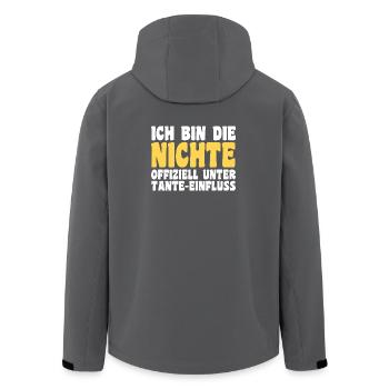 Familienmotiv Neffe - Recycelte Männer Softshell-Jacke von Stanley/Stella - Schwarz - Hinten - AI Model Male 185 light (185cm)