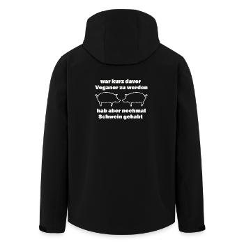 COCHON - Veste softshell homme en polyester recyclé Stanley/Stella - noir - Dos - AI Model Male 185 light (185cm)
