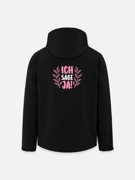 JGA Team Braut Junggesellinnenabschied - Recycelte Männer Softshell-Jacke von Stanley/Stella - Schwarz