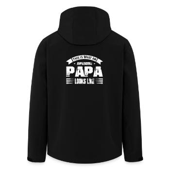 Best Dad in the World Father Head of Family - Men’s Recycled Softshell Jacket by Stanley/Stella - black - Back - AI Model Male 185 light (185cm)