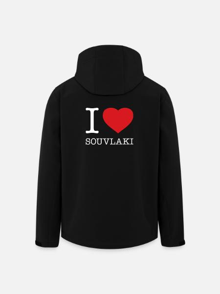 I love Souvlaki - Men’s Recycled Softshell Jacket by Stanley/Stella - black