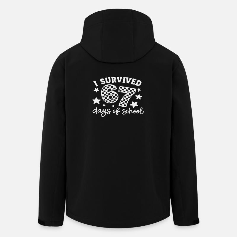I Survived 67 Days of School Teachers Students  - Recycelte Männer Softshell-Jacke von Stanley/Stella - Schwarz