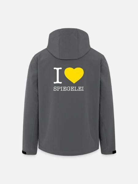 I love Spiegelei - Recycelte Männer Softshell-Jacke von Stanley/Stella - Schwarz