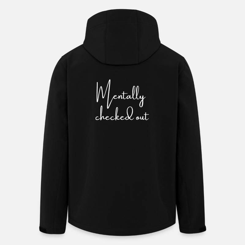 Mentally checked out | Greysoul Thoughts - Recycelte Männer Softshell-Jacke von Stanley/Stella - Schwarz