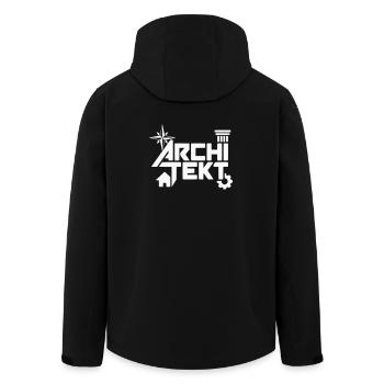 Architekt Schrift Kompass Design - Farbe variabel - Recycelte Männer Softshell-Jacke von Stanley/Stella - Schwarz - Hinten - AI Model Male 185 light (185cm)