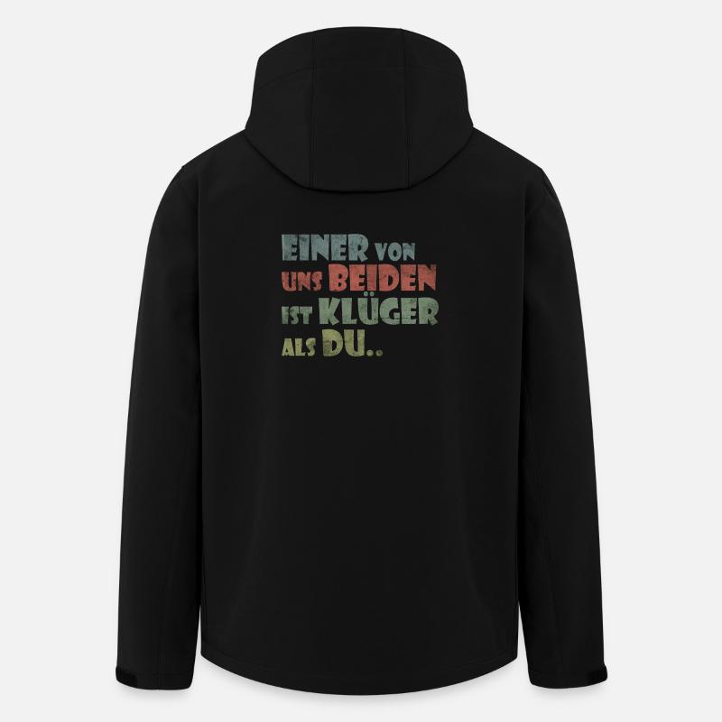 Einer Von Uns Beiden Ist Klüger Als Du, Fun Spruch - Recycelte Männer Softshell-Jacke von Stanley/Stella - Schwarz