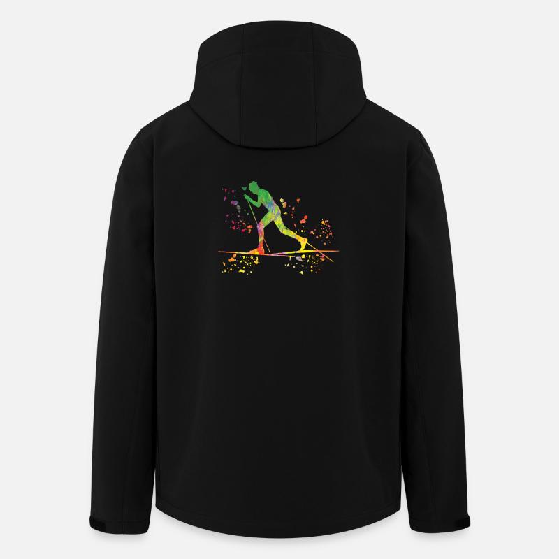 Skilangläufer Skilanglauf - Recycelte Männer Softshell-Jacke von Stanley/Stella - Schwarz