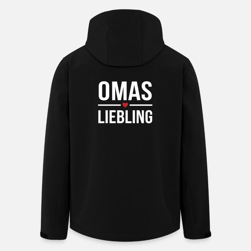 Omas Liebling German Grandma Favorite Gift - Recycelte Männer Softshell-Jacke von Stanley/Stella - Schwarz