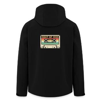 Best of 1996 Retro Kassette 30. Geburtstag - Recycelte Männer Softshell-Jacke von Stanley/Stella - Schwarz - Hinten - AI Model Male 185 light (185cm)