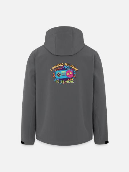Retro Controller Meme Tee - Men’s Recycled Softshell Jacket by Stanley/Stella - black