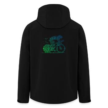 Road Bike Vibes for Road Bike - Men’s Recycled Softshell Jacket by Stanley/Stella - black - Back - AI Model Male 185 light (185cm)