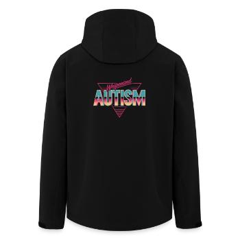 Weaponized Autism - Funny Gen Alpha Memes - Men’s Recycled Softshell Jacket by Stanley/Stella - black - Back - AI Model Male 185 light (185cm)