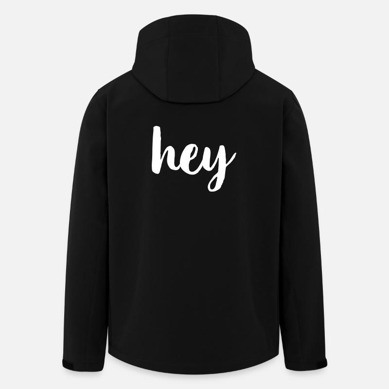 Hey Begrüßung Hallo - Recycelte Männer Softshell-Jacke von Stanley/Stella - Schwarz