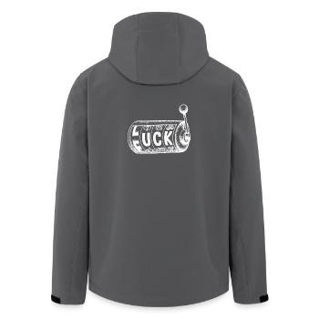 Luck – Fuck! Lustiger Slotmachine Spruch - Recycelte Männer Softshell-Jacke von Stanley/Stella - Anthrazit - Hinten - AI Model Male 185 light (185cm)
