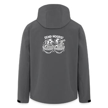 Send Noods – Ramen Edition - Men’s Recycled Softshell Jacket by Stanley/Stella - anthracite - Back - AI Model Male 185 light (185cm)