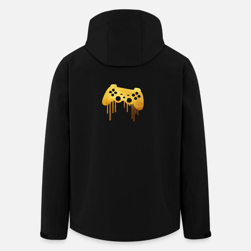 Gold gaming  - Recycelte Männer Softshell-Jacke von Stanley/Stella - Schwarz