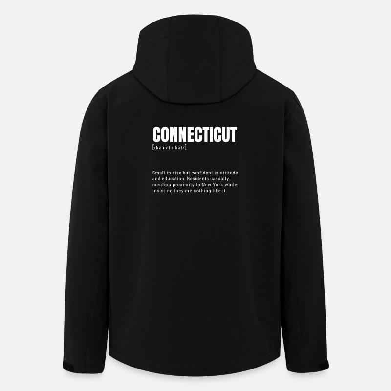Connecticut Attitude Glyph - Men’s Recycled Softshell Jacket by Stanley/Stella - black