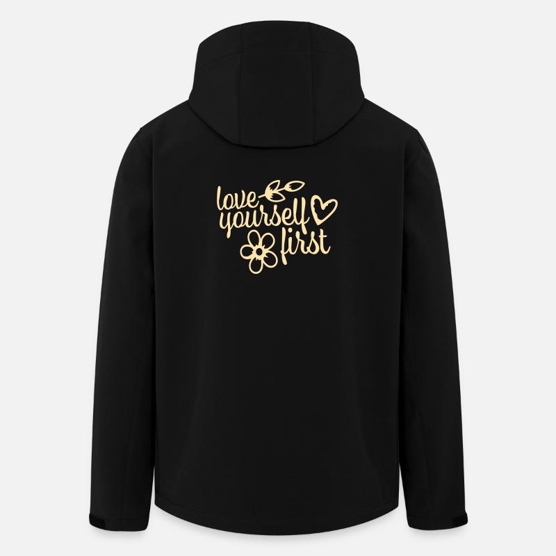 Love Yourself First Self-Love Self-Care - Men’s Recycled Softshell Jacket by Stanley/Stella - black