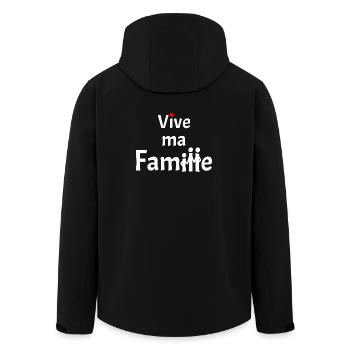 VIVE MA FAMILLE ! - Veste softshell homme en polyester recyclé Stanley/Stella - noir - Dos - AI Model Male 185 light (185cm)