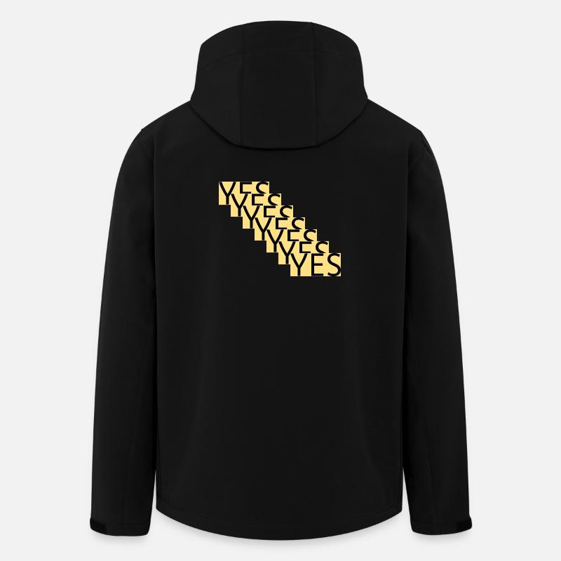 YES – Stufenstatement in Gold - Veste softshell homme en polyester recyclé Stanley/Stella - noir