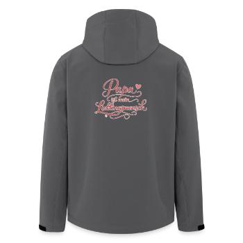 Papa Lieblingsmensch Geschenk Liebe - Recycelte Männer Softshell-Jacke von Stanley/Stella - Anthrazit - Hinten - AI Model Male 185 light (185cm)