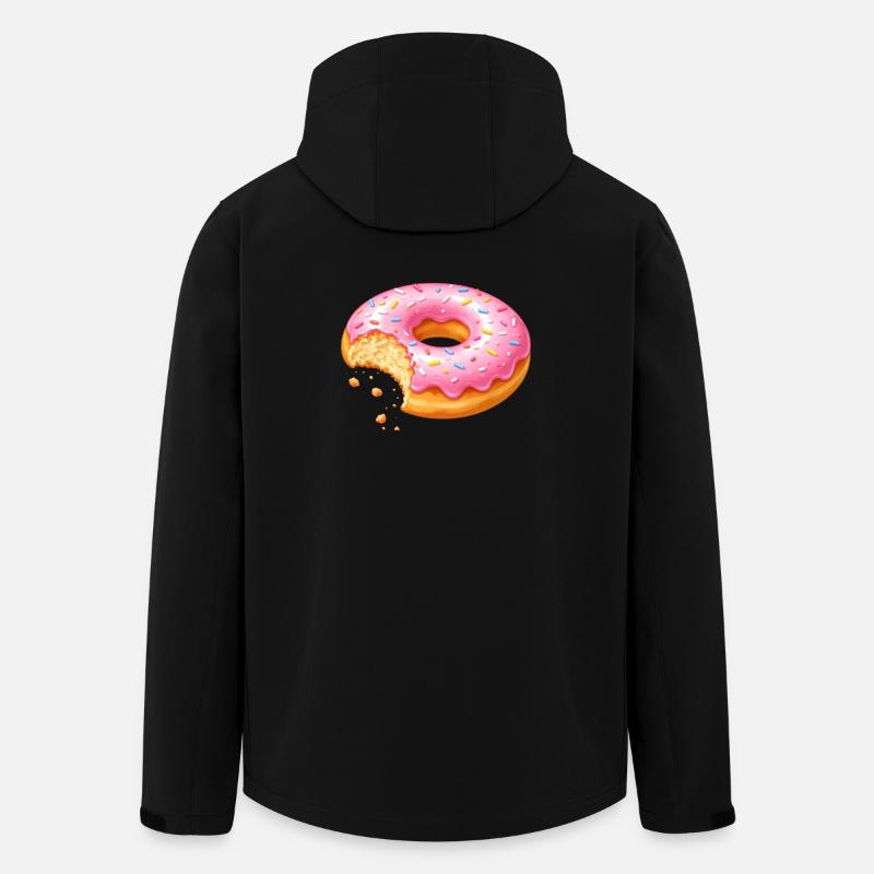 Donut mit Biss – Süßes Dessert Design   - Recycelte Männer Softshell-Jacke von Stanley/Stella - Schwarz