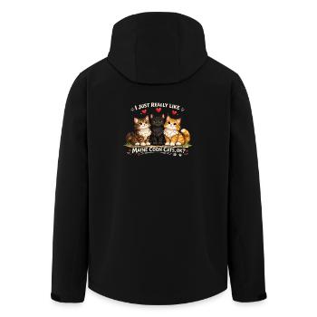 Maine Coon Cats Ok Lustiger Spruch Katzenmotiv - Recycelte Männer Softshell-Jacke von Stanley/Stella - Schwarz - Hinten - AI Model Male 185 light (185cm)