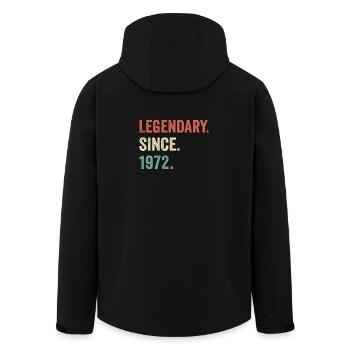 legendär seit 1972 - Recycelte Männer Softshell-Jacke von Stanley/Stella - Schwarz - Hinten - AI Model Male 185 light (185cm)