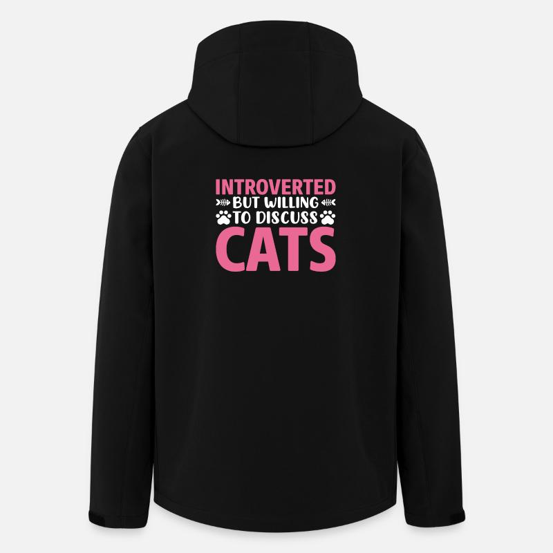 Introverted discuss with cat - Men’s Recycled Softshell Jacket by Stanley/Stella - black