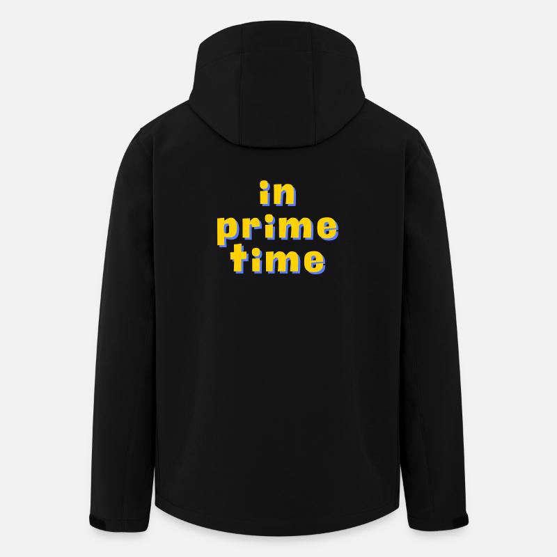 In Prime Time Retro 3D Typografie - Recycelte Männer Softshell-Jacke von Stanley/Stella - Schwarz