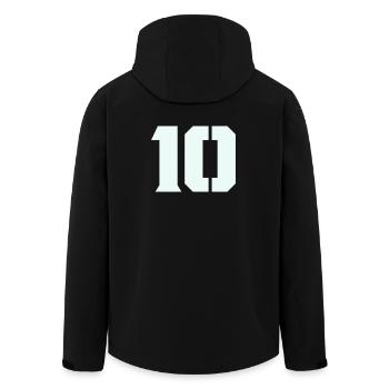 10- - Recycelte Männer Softshell-Jacke von Stanley/Stella - Schwarz - Hinten - AI Model Male 185 light (185cm)